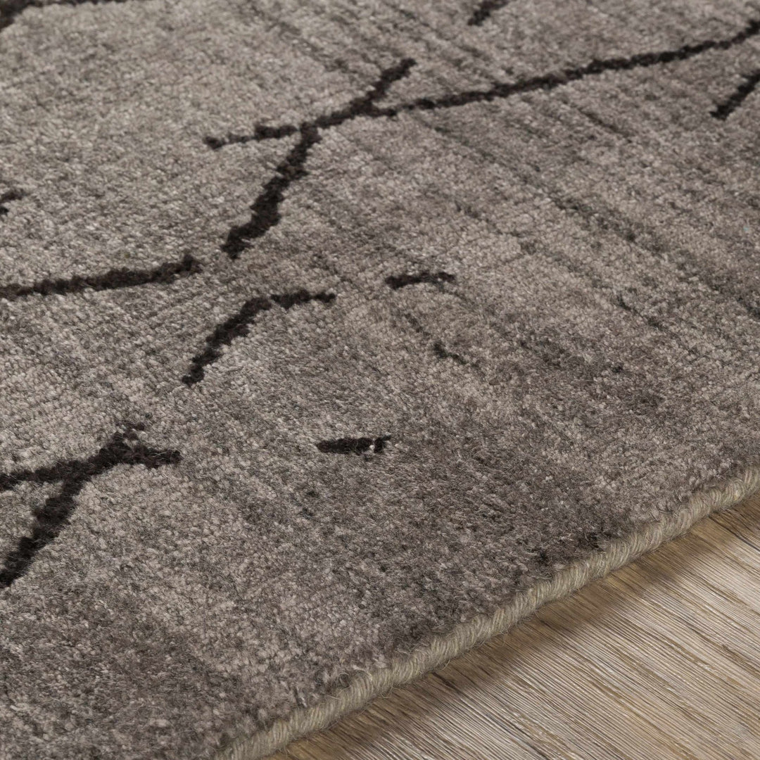 Tomakin Modern Geometrical Design Taupe Hand Loom Area Rug - The Rug Decor