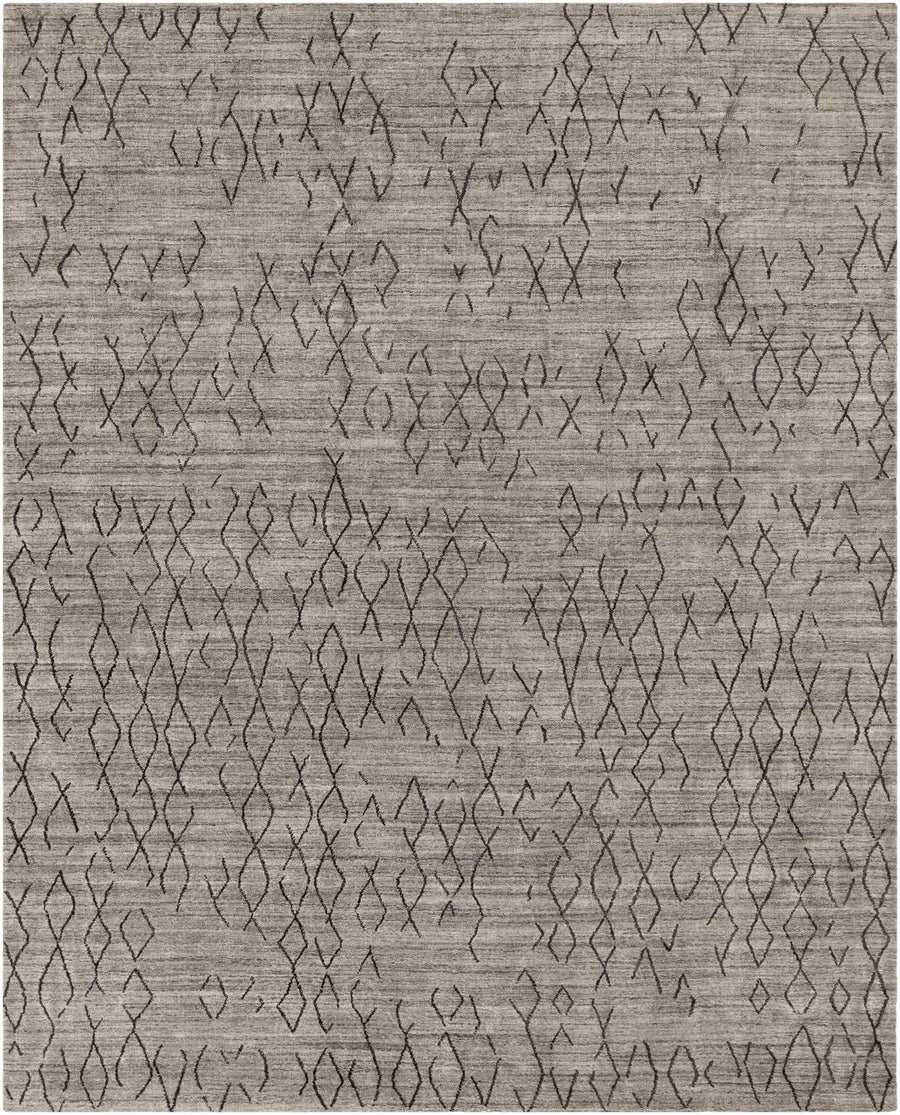 Tomakin Modern Geometrical Design Taupe Hand Loom Area Rug - The Rug Decor