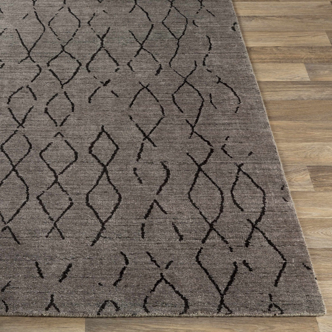 Tomakin Modern Geometrical Design Taupe Hand Loom Area Rug - The Rug Decor