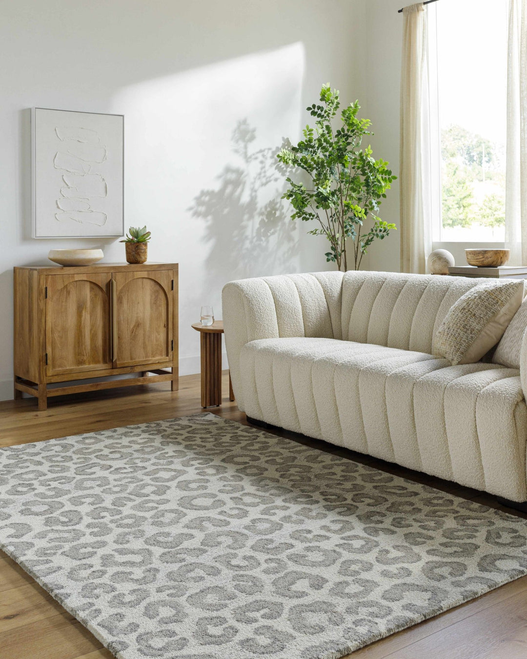 Tomas Ivory Contemporary Style Hand Tufted Wool Rug - The Rug Decor
