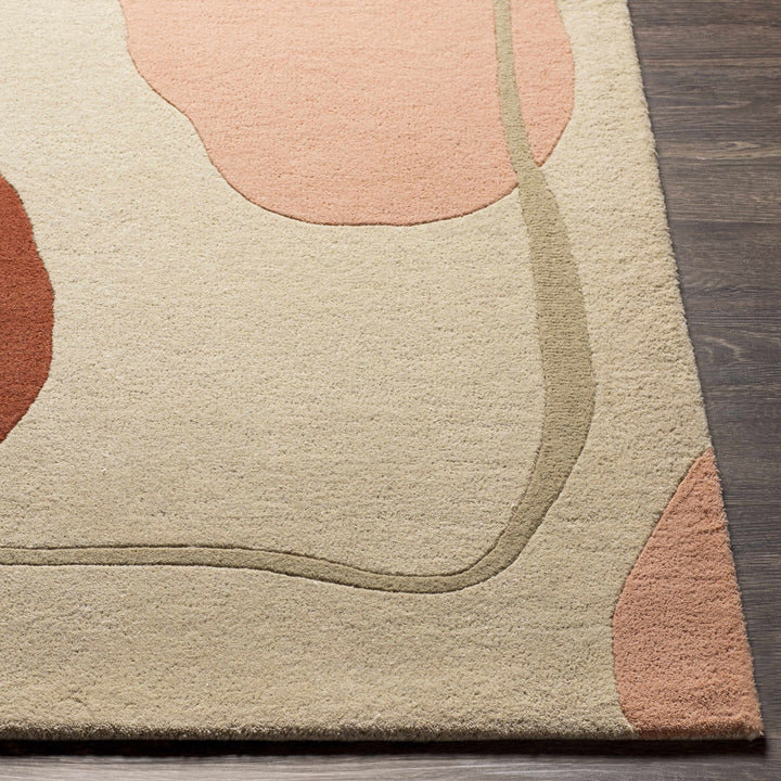 Tomingad Abstract hand - tufted Beige And Rust Rug - The Rug Decor