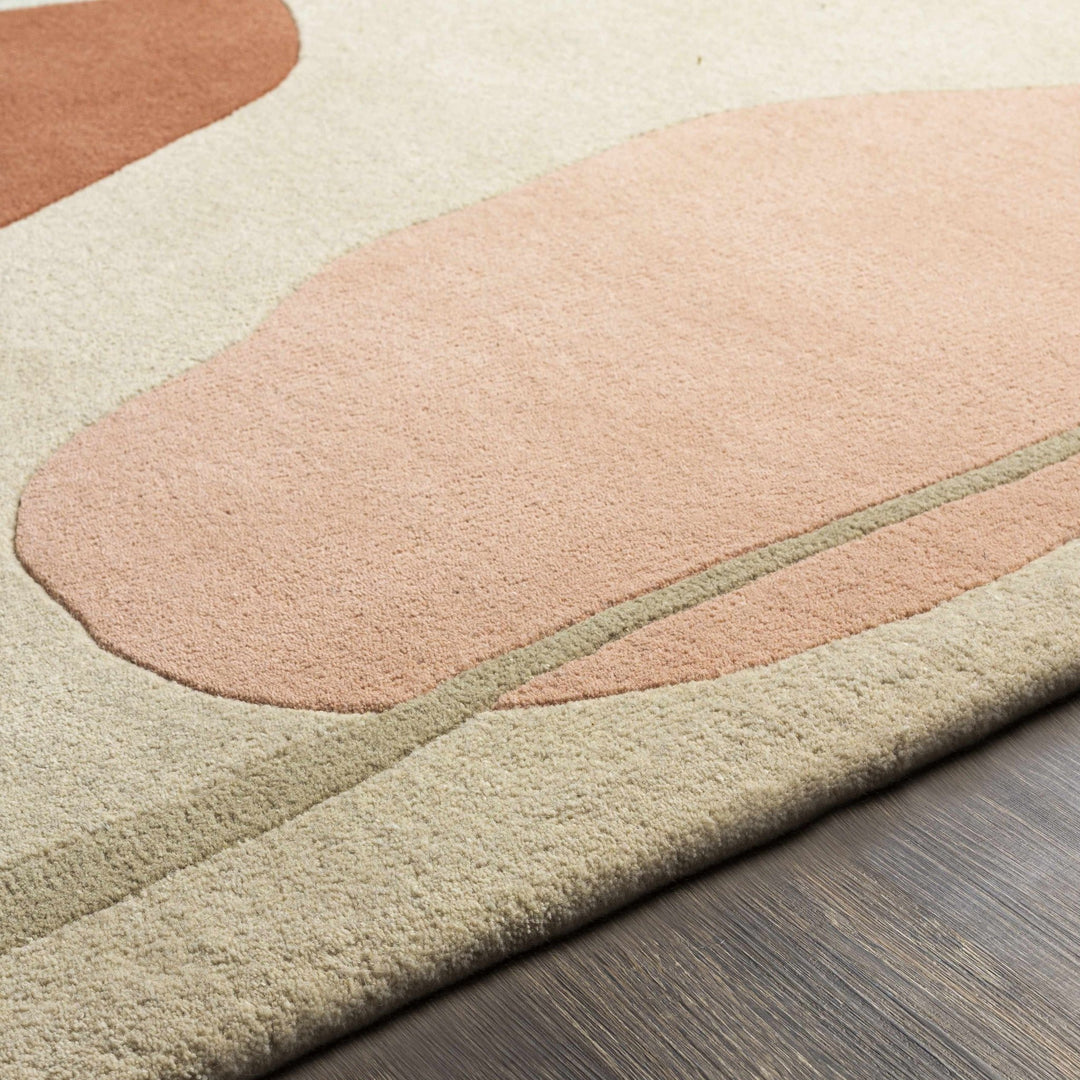 Tomingad Abstract hand - tufted Beige And Rust Rug - The Rug Decor