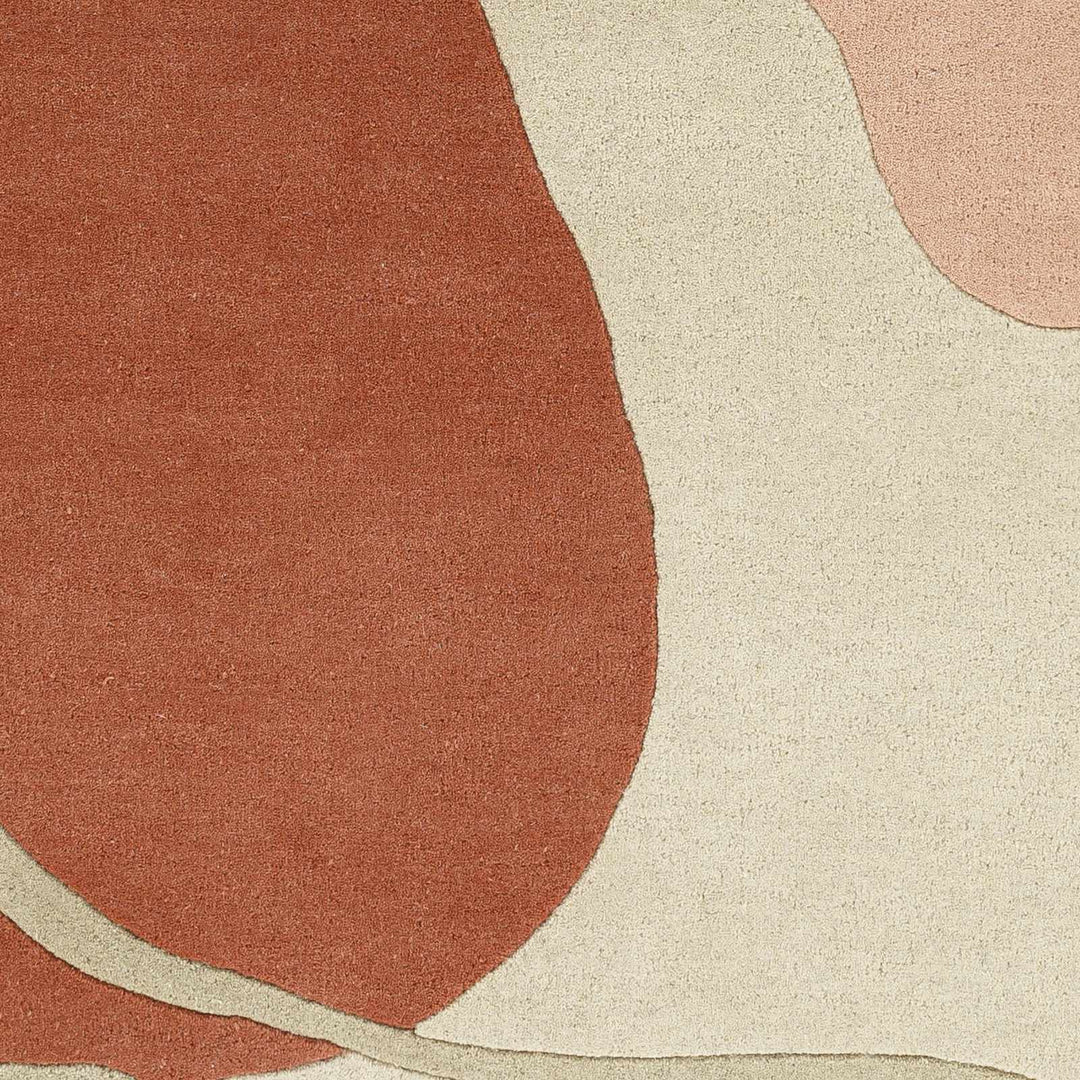 Tomingad Abstract hand - tufted Beige And Rust Rug - The Rug Decor