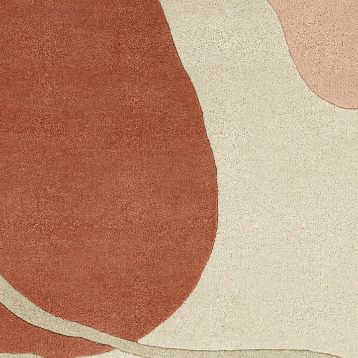 Tomingad Abstract hand - tufted Beige And Rust Rug - The Rug Decor