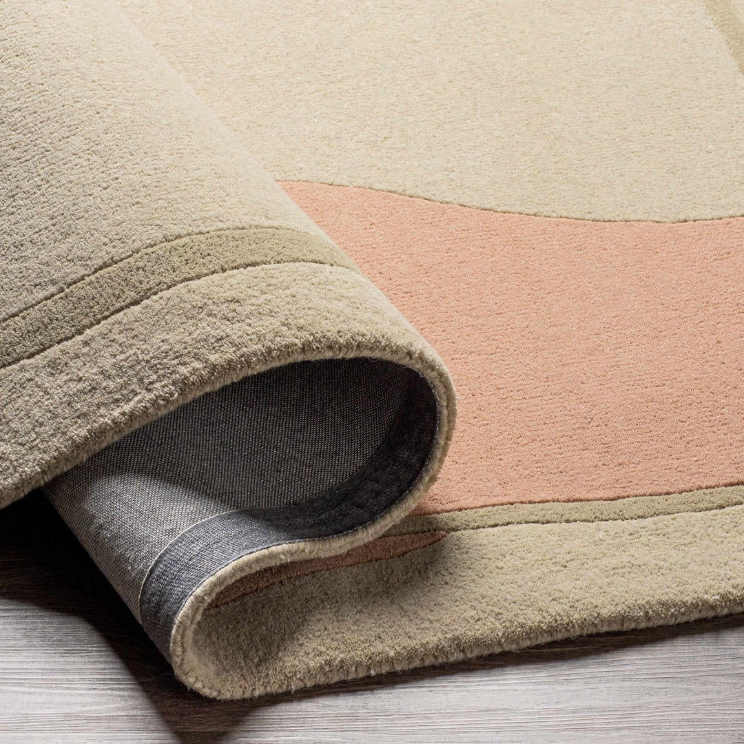 Tomingad Abstract hand - tufted Beige And Rust Rug - The Rug Decor