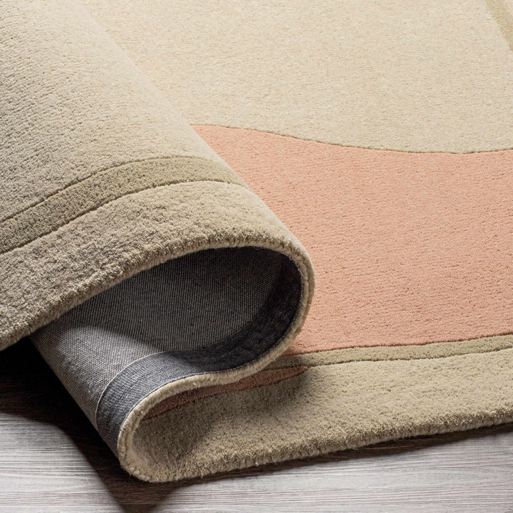 Tomingad Abstract hand - tufted Beige And Rust Rug - The Rug Decor