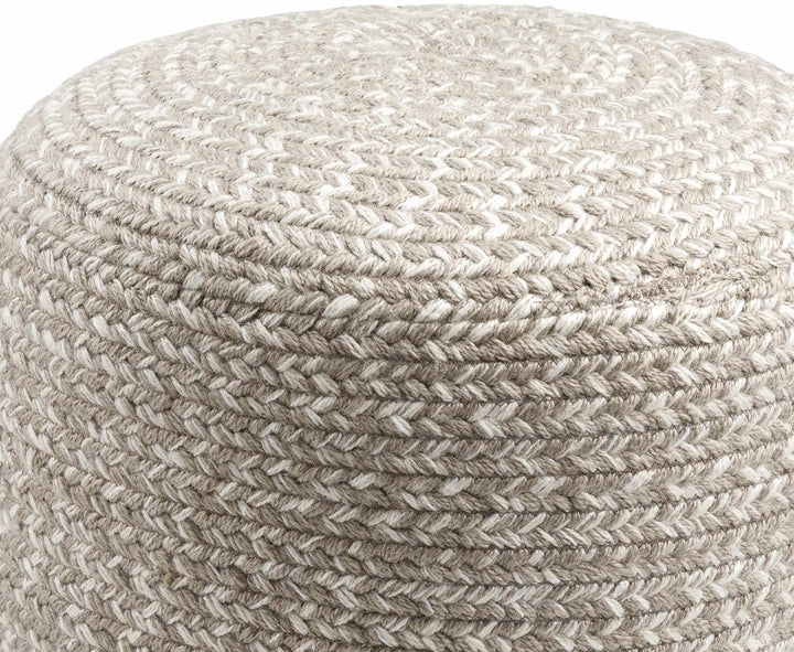 Tonanitla Light Gray Recycled PET Outdoor Pouf - The Rug Decor