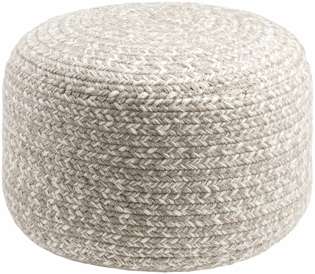 Tonanitla Light Gray Recycled PET Outdoor Pouf - The Rug Decor