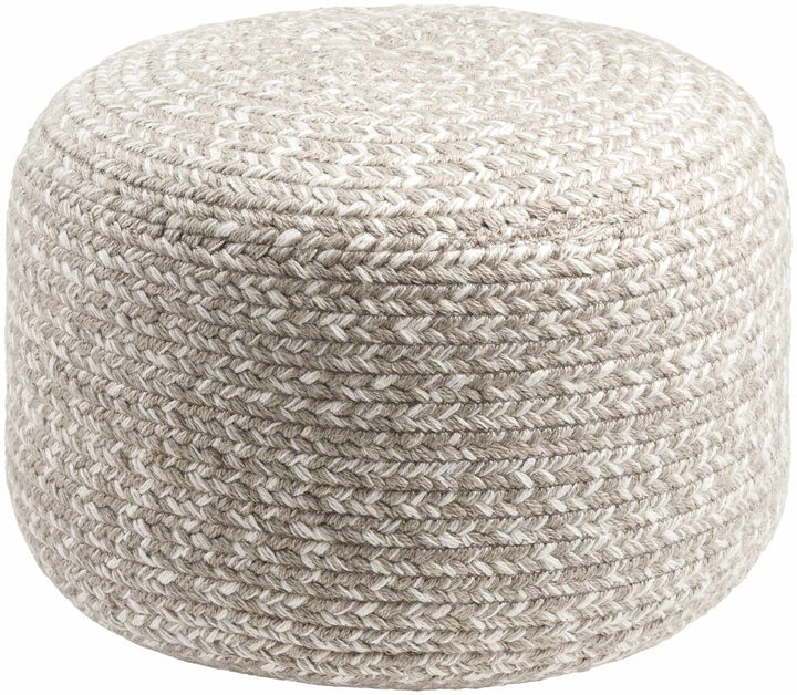 Tonanitla Light Gray Recycled PET Outdoor Pouf - The Rug Decor