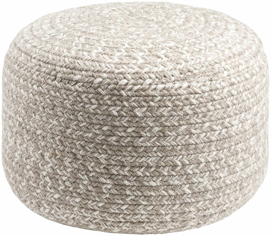 Tonanitla Light Gray Recycled PET Outdoor Pouf - The Rug Decor