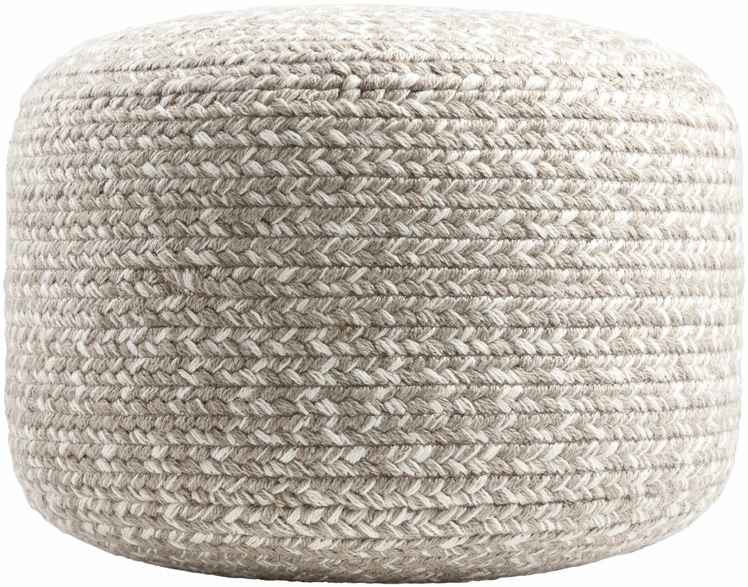 Tonanitla Light Gray Recycled PET Outdoor Pouf - The Rug Decor