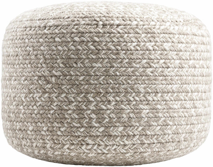 Tonanitla Light Gray Recycled PET Outdoor Pouf - The Rug Decor