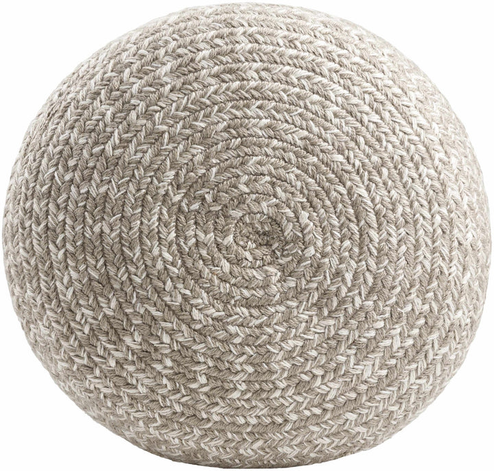 Tonanitla Light Gray Recycled PET Outdoor Pouf - The Rug Decor