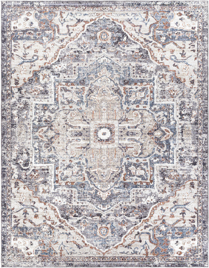 Tongala Traditional Style Gray And Charcoal Outdoor Area Rug