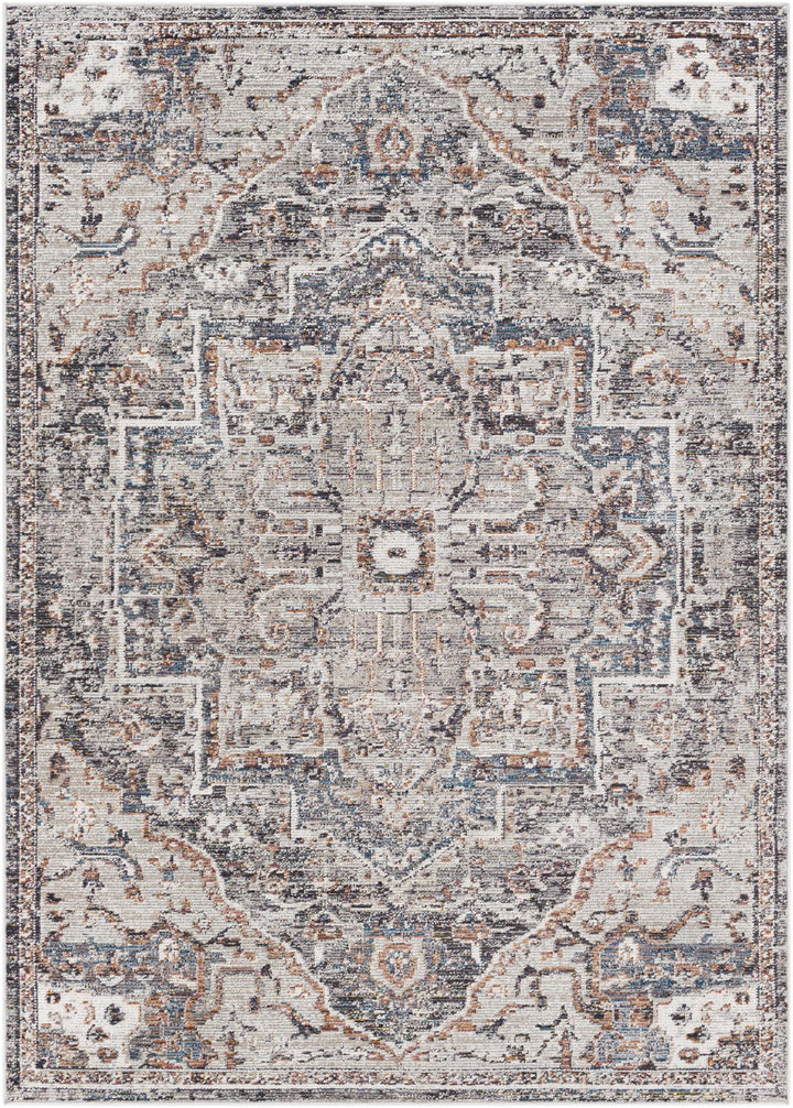 Tongala Traditional Style Gray And Charcoal Outdoor Area Rug - The Rug Decor
