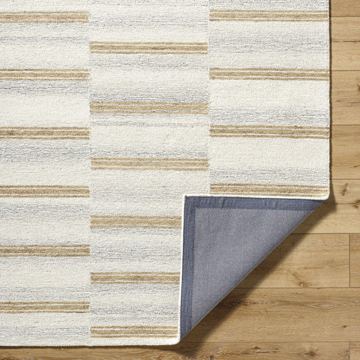 Toren Modern Striped Ivory And Beige Area Rug - The Rug Decor