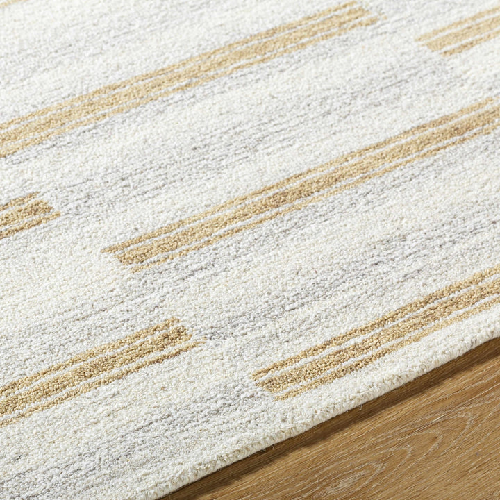 Toren Modern Striped Ivory And Beige Area Rug - The Rug Decor