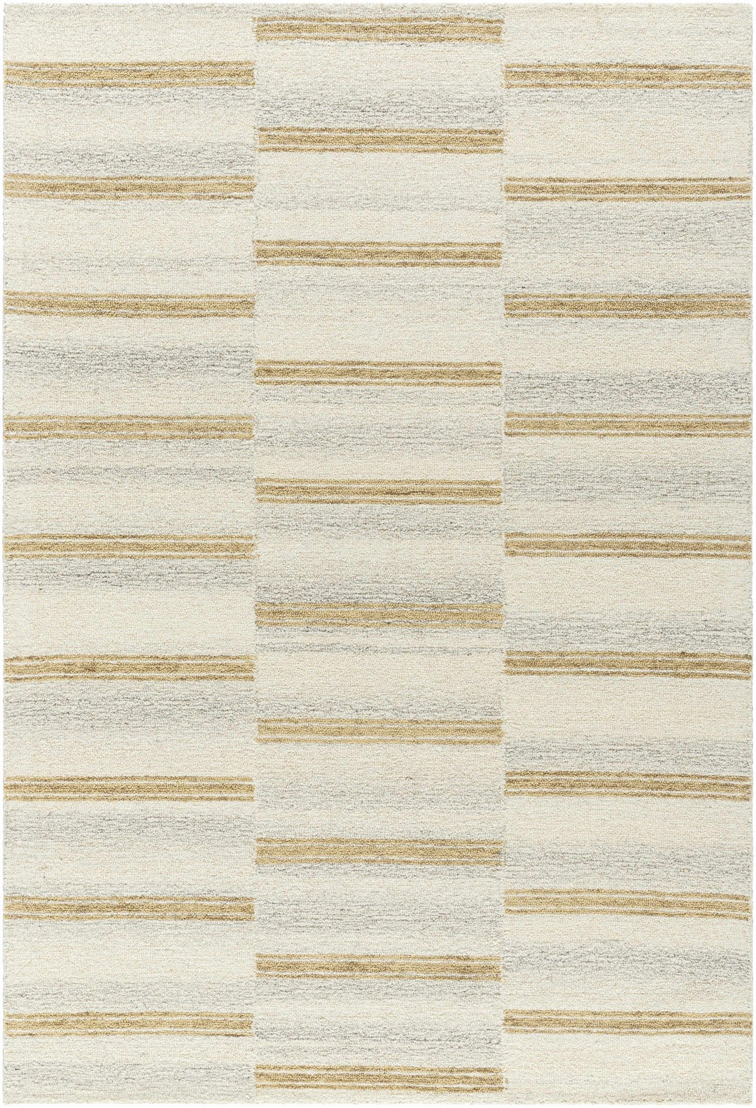 Toren Modern Striped Ivory And Beige Area Rug - The Rug Decor