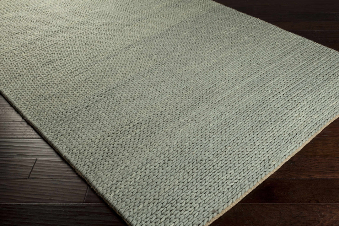 Torrington Green Modern Style Hand Woven Wool Area Rug