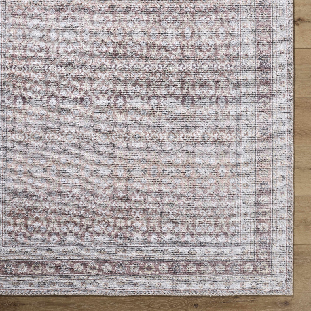Tosca Traditional Style Rust And Ivory Washable Area Rug - The Rug Decor