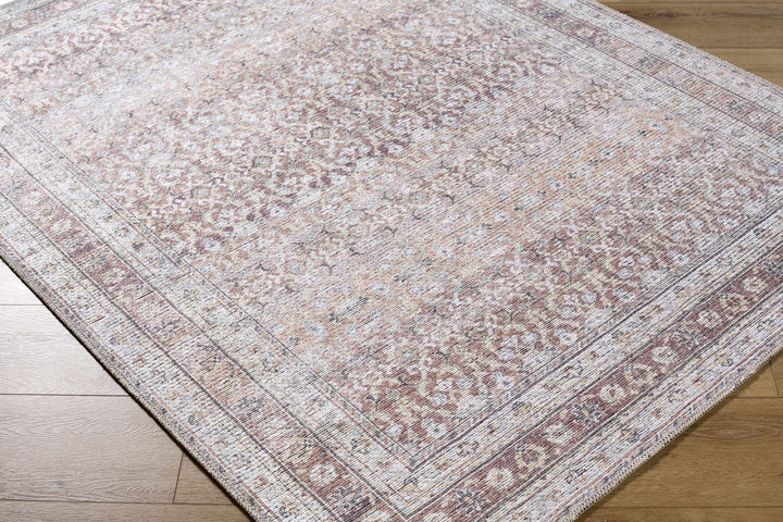 Tosca Traditional Style Rust And Ivory Washable Area Rug - The Rug Decor