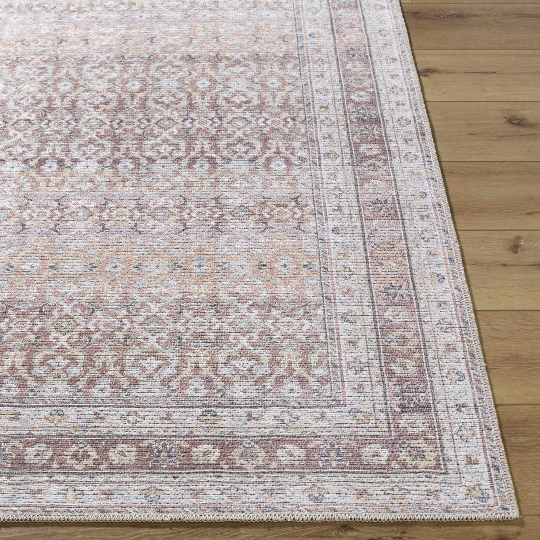 Tosca Traditional Style Rust And Ivory Washable Area Rug - The Rug Decor
