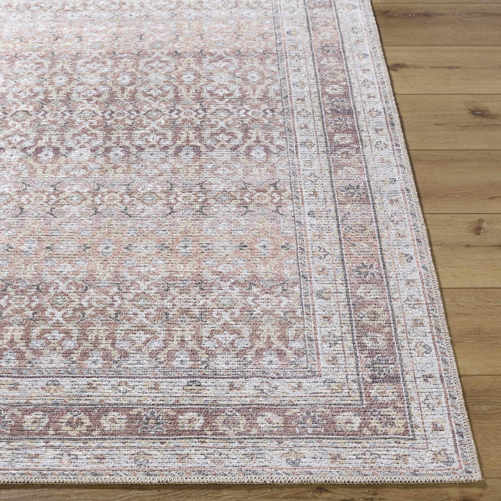 Tosca Traditional Style Rust And Ivory Washable Area Rug - The Rug Decor