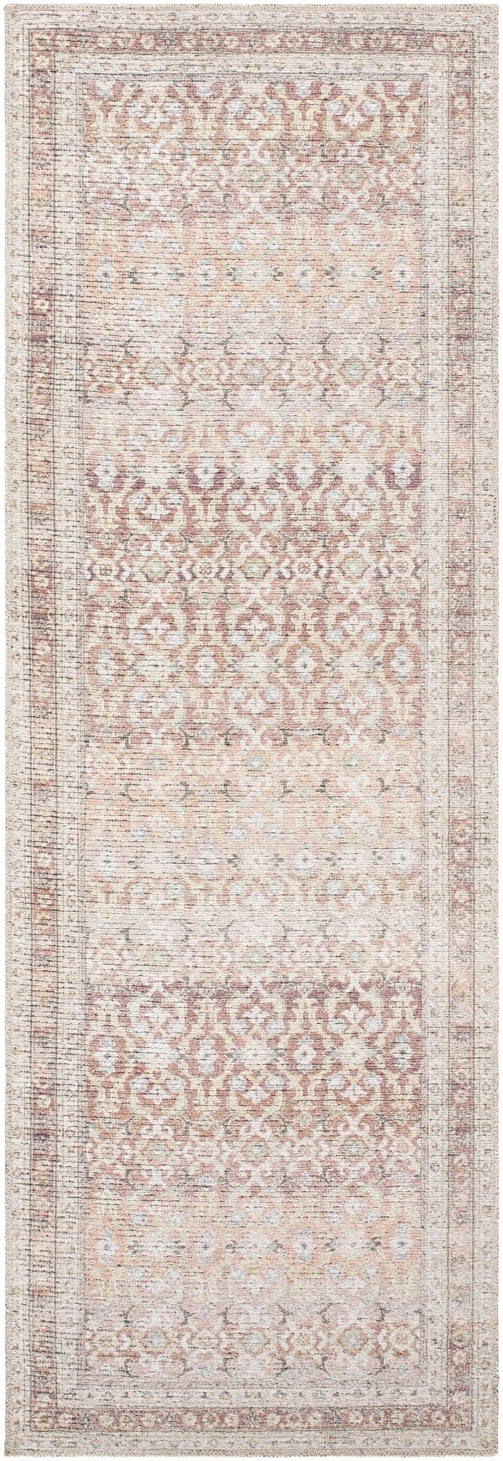 Tosca Traditional Style Rust And Ivory Washable Area Rug - The Rug Decor