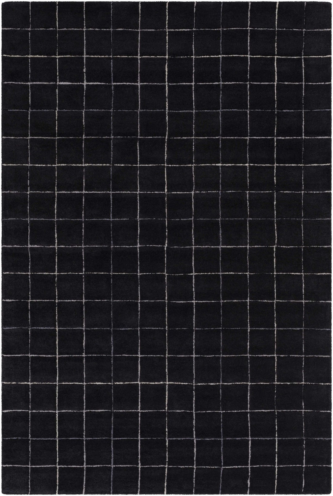Toshi Black Modern Geometrical Pattern Hand Tufted Wool Area Rug - The Rug Decor
