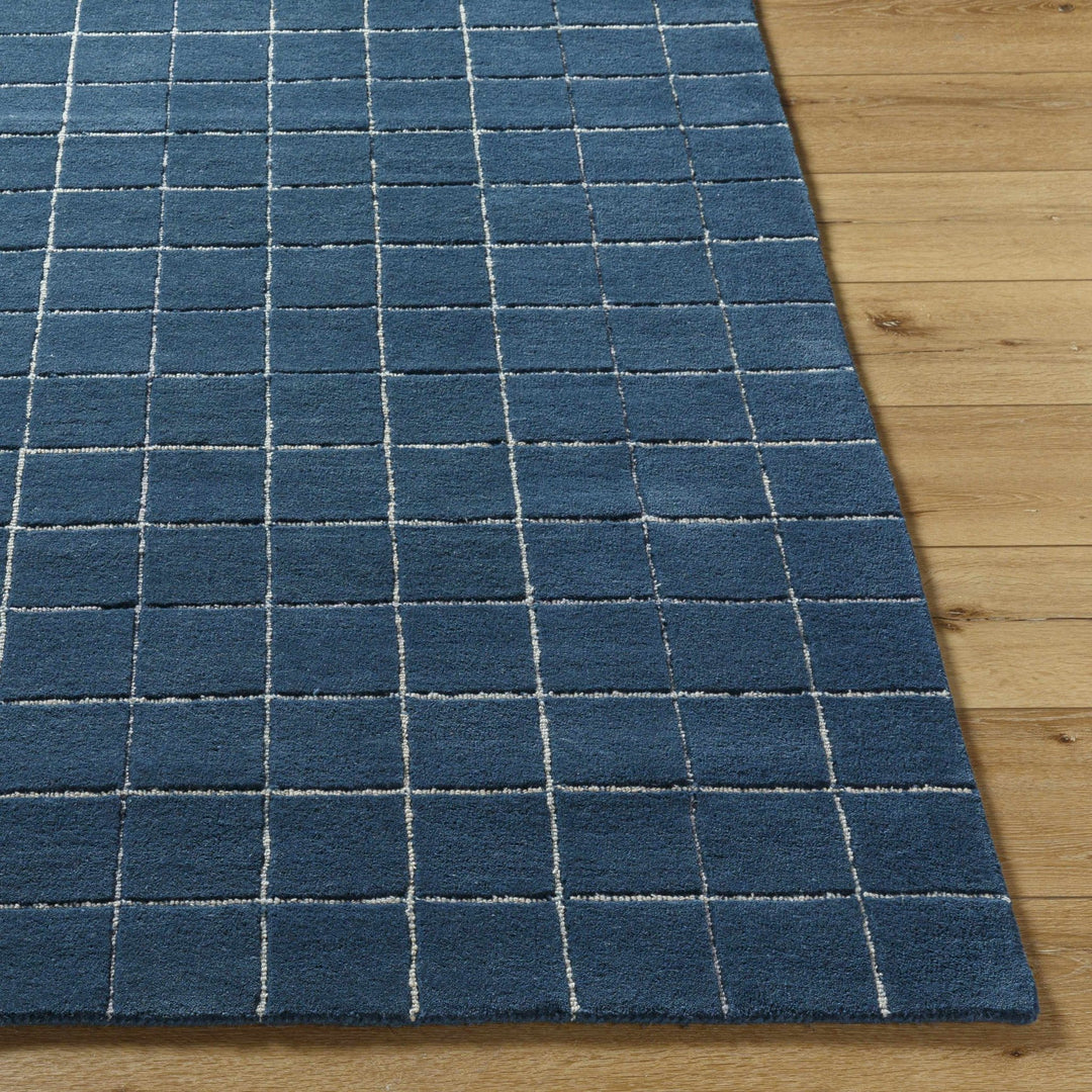 Toshi Modern Geometrical Boxes Blue Area Rug - The Rug Decor