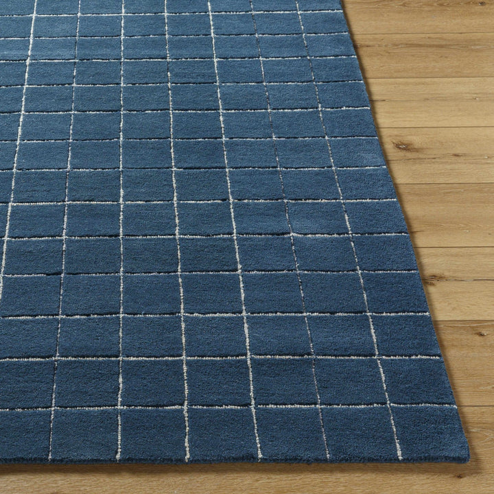 Toshi Modern Geometrical Boxes Blue Area Rug - The Rug Decor