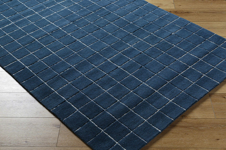 Toshi Modern Geometrical Boxes Blue Area Rug - The Rug Decor