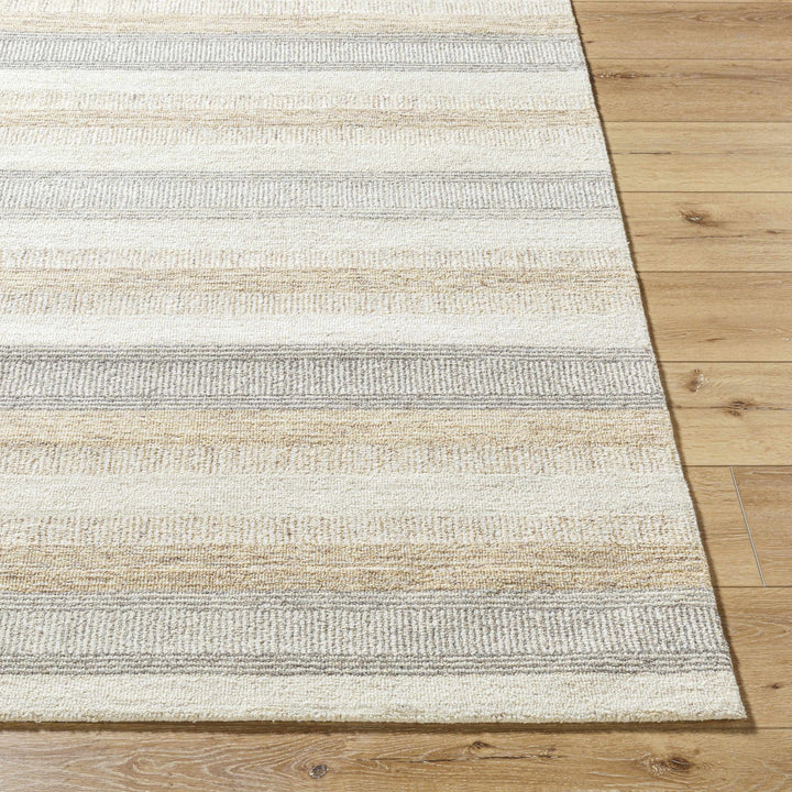 Touca Contemporary Ivory And Gray Area Rug - The Rug Decor