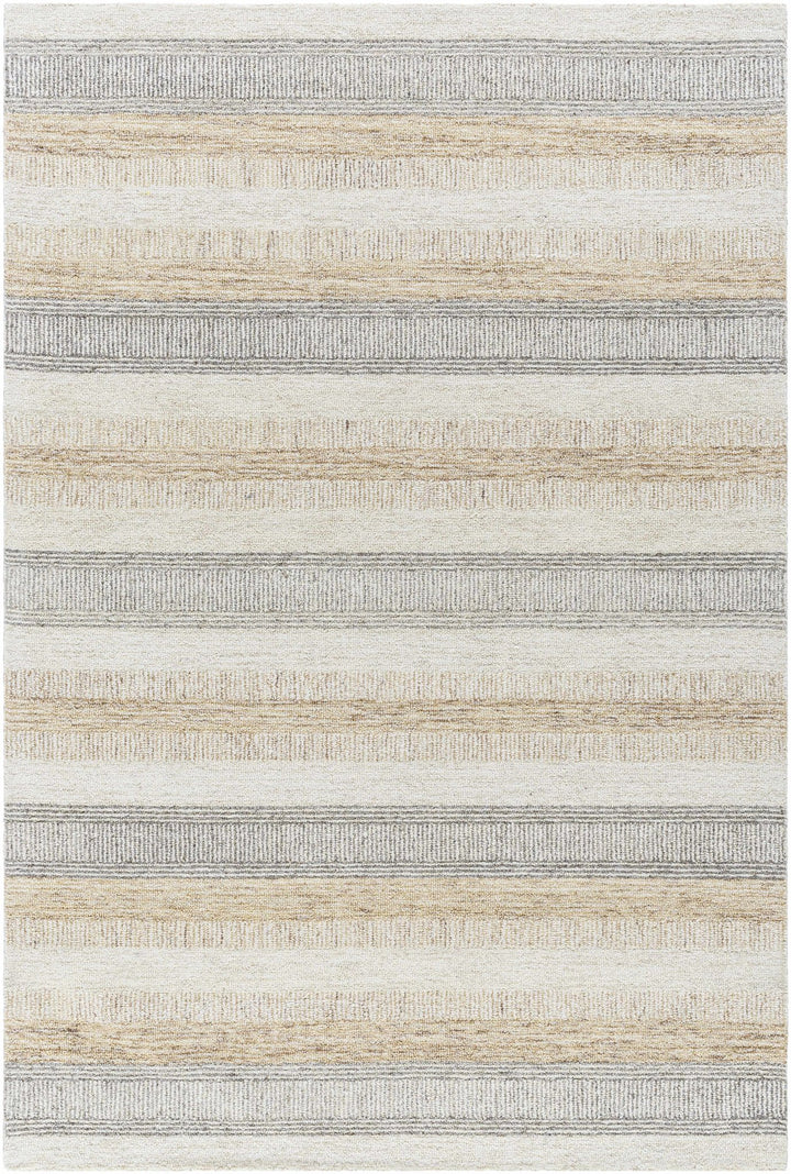 Touca Contemporary Ivory And Gray Area Rug - The Rug Decor