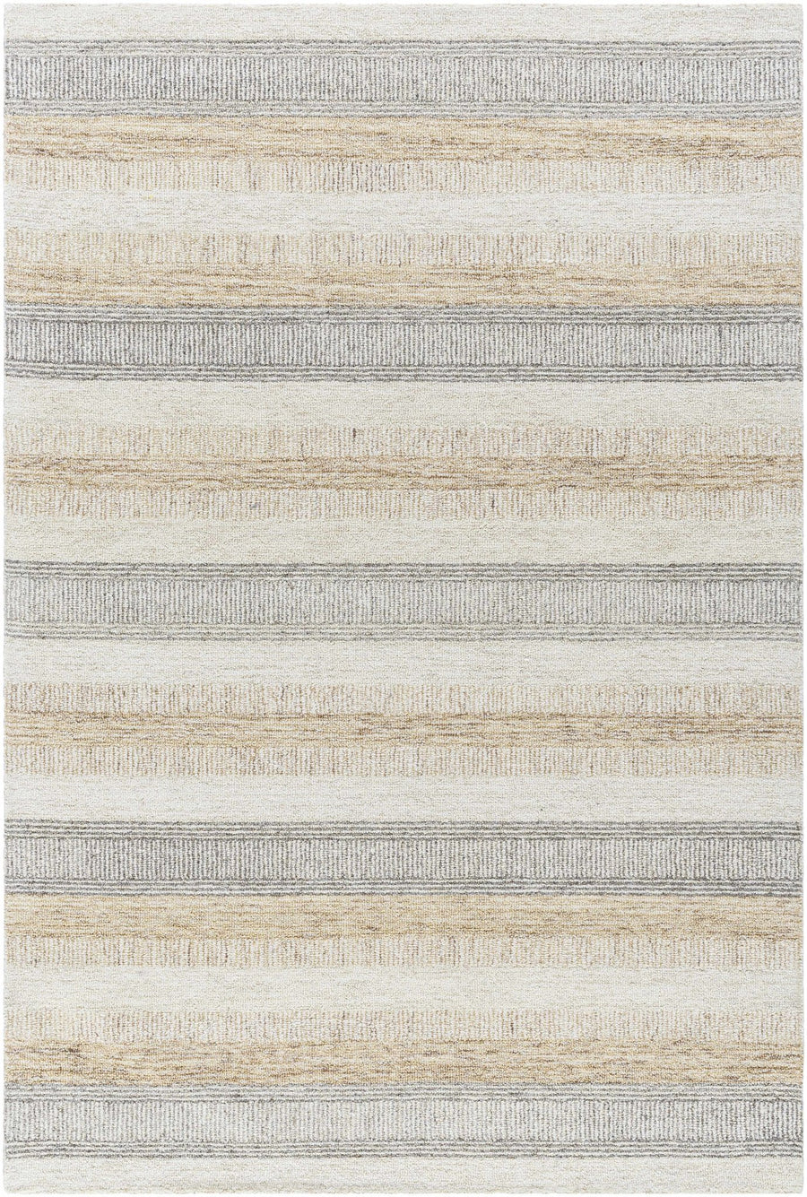 Touca Contemporary Ivory And Gray Area Rug - The Rug Decor