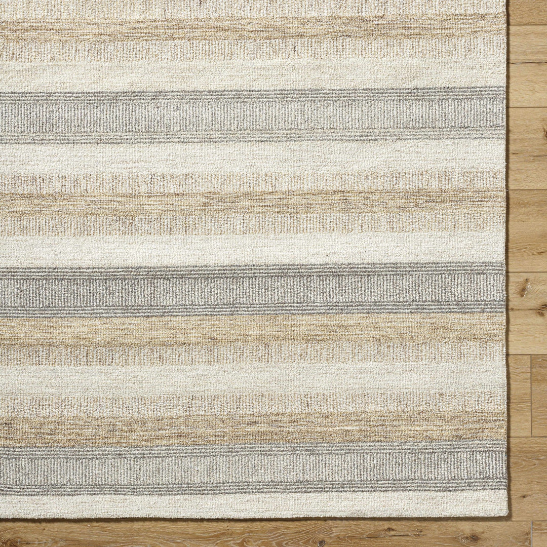 Touca Contemporary Ivory And Gray Area Rug - The Rug Decor