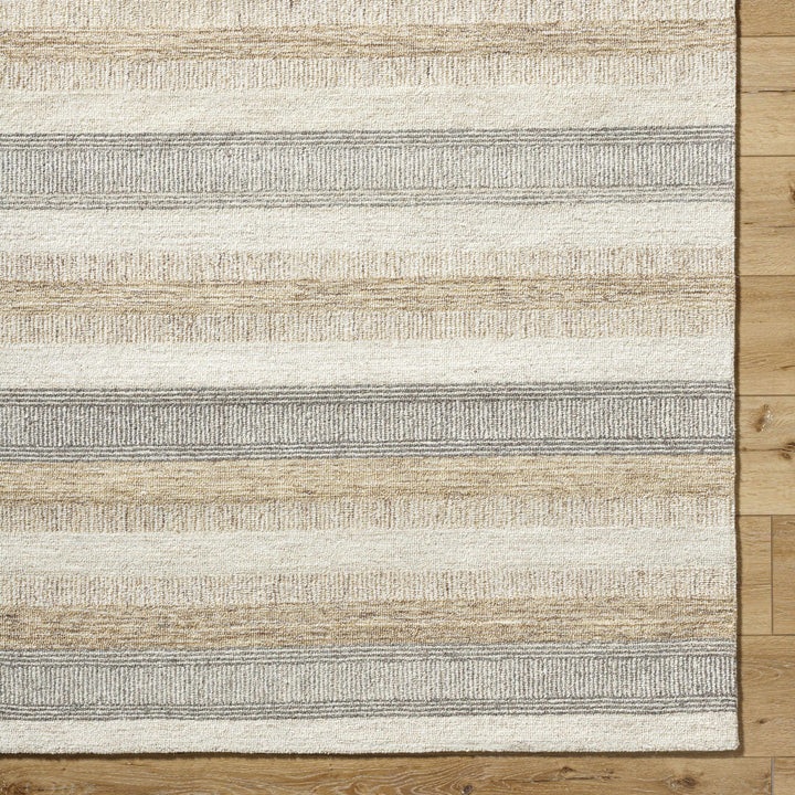 Touca Contemporary Ivory And Gray Area Rug - The Rug Decor