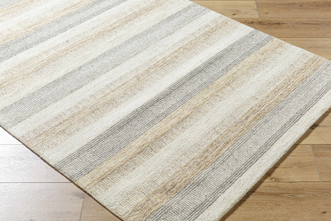 Touca Contemporary Ivory And Gray Area Rug - The Rug Decor