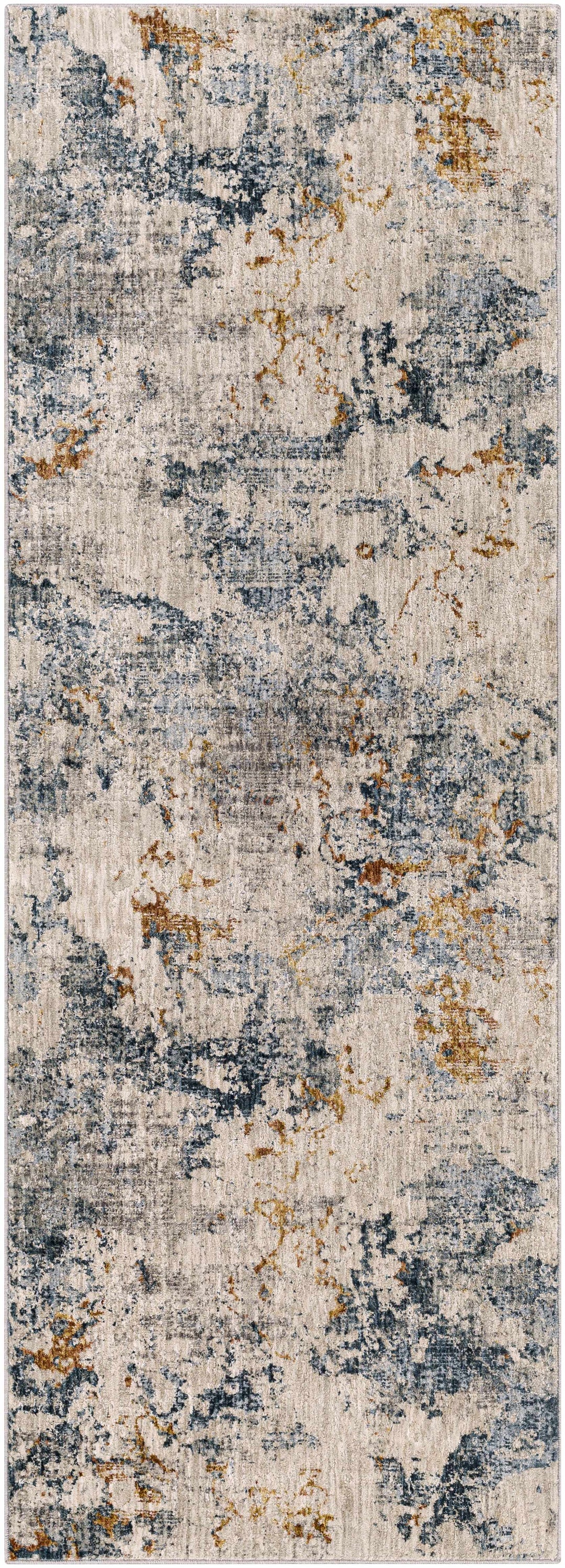 Tracyton Blue And Ivory Modern Abstract Design Area Rug