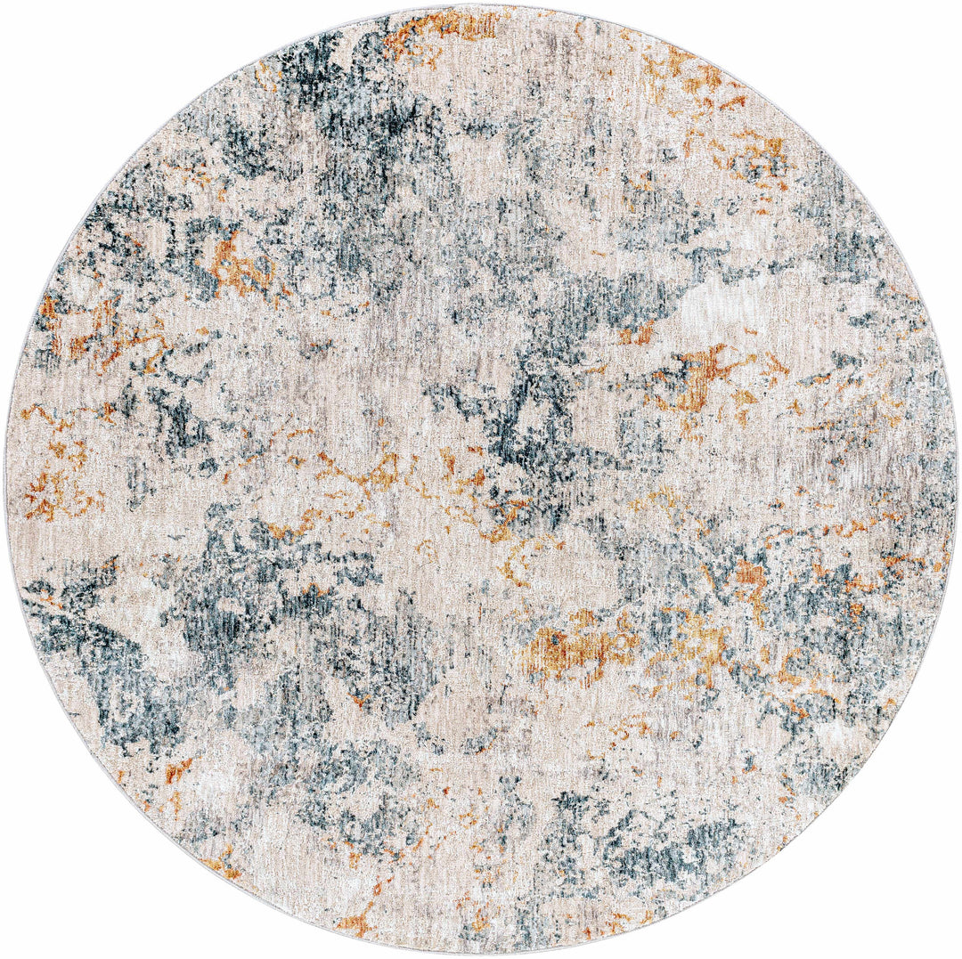 Tracyton Blue And Ivory Modern Abstract Design Area Rug