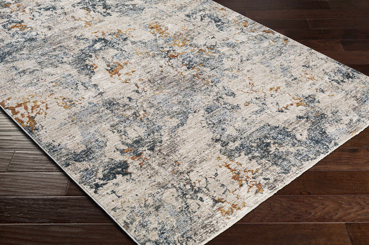 Tracyton Blue And Ivory Modern Abstract Design Area Rug