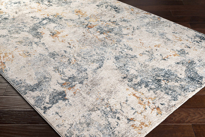 Tracyton Blue And Ivory Modern Abstract Design Area Rug