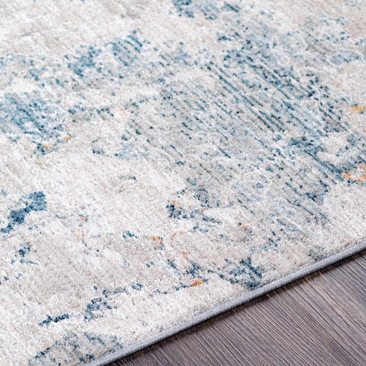 Tracyton Blue And Ivory Modern Abstract Design Area Rug