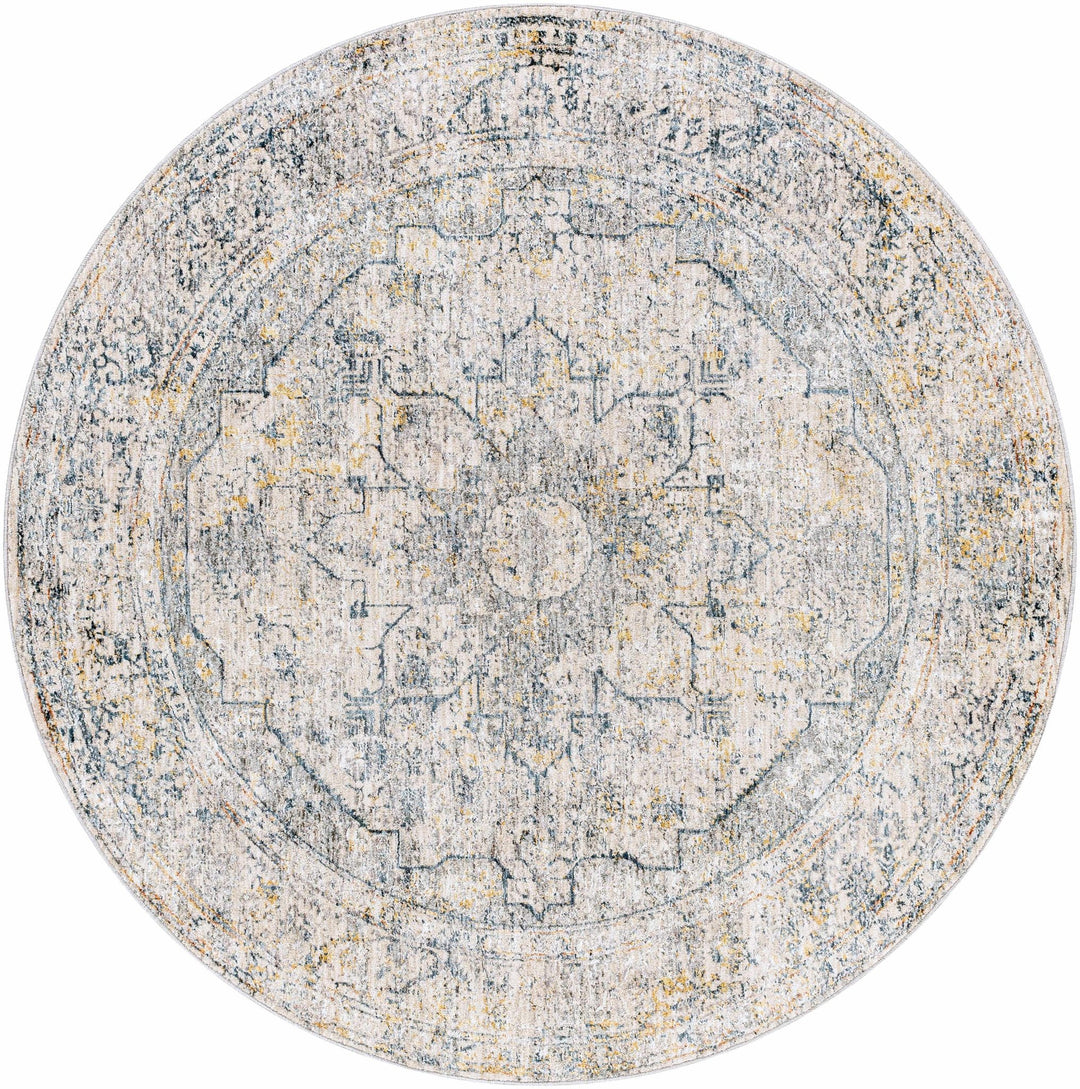 Traditional Beige And Charcoal Rug - The Rug Decor