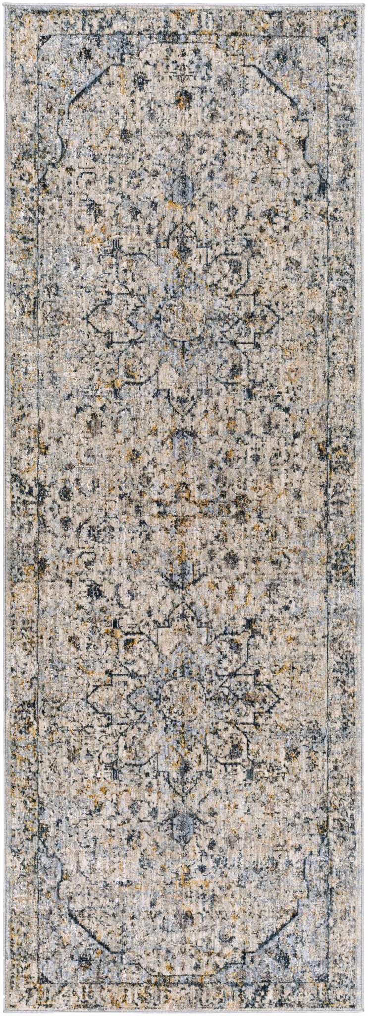 Traditional Beige And Charcoal Rug - The Rug Decor
