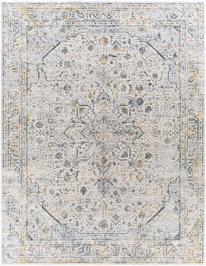 Traditional Beige And Charcoal Rug - The Rug Decor