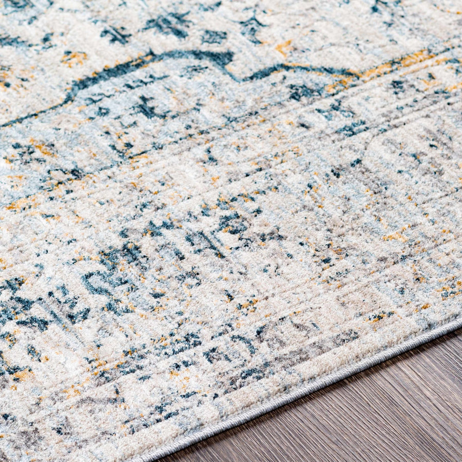 Traditional Beige And Charcoal Rug - The Rug Decor