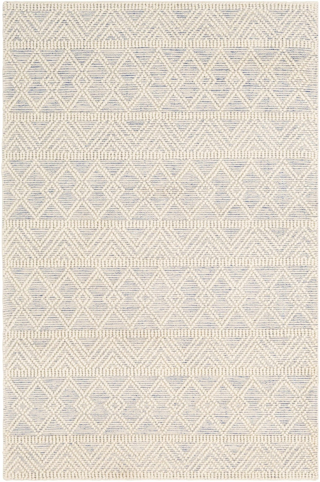 Traditional Beige Flatwoven Dhurrie Rug Woolen Chunky and Soft Trellis Wool Area Rug - The Rug Decor