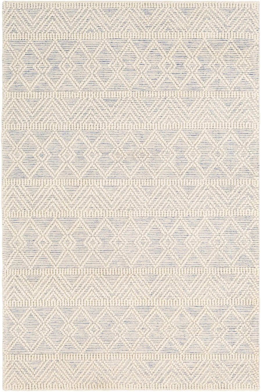 Traditional Beige Flatwoven Dhurrie Rug Woolen Chunky and Soft Trellis Wool Area Rug - The Rug Decor