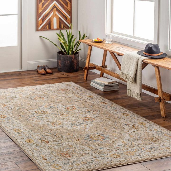 Traditional Beige Oushak Design Rug - The Rug Decor